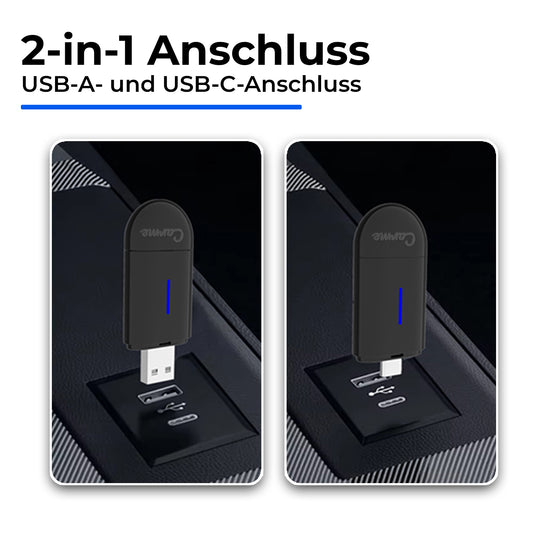 CarMe Mini 2-in-1 Car Dongle Black, USB-A and USB-C